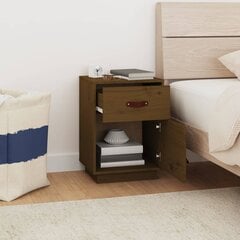 Naktinė spintelė, medaus ruda, 40x34x55cm, pušies masyvas kaina ir informacija | Spintelės prie lovos | pigu.lt