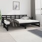 Ištraukiama lova, 2x(80x200) cm, juoda цена и информация | Lovos | pigu.lt