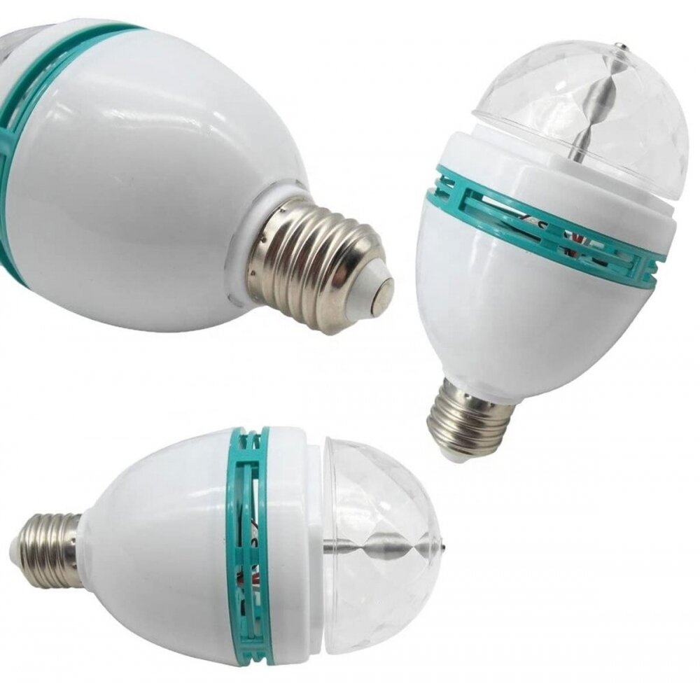 LED 360 besisukanti lempa 6W RGB kaina ir informacija | Dekoracijos šventėms | pigu.lt