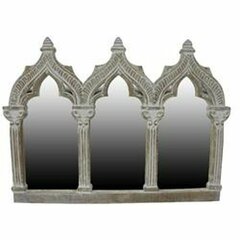 Настенное зеркало DKD Home Decor Белый Древесина манго (76 x 3,8 x 55,8 cm) цена и информация | Комплекты уличной мебели | pigu.lt