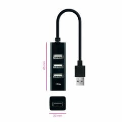 USB-разветвитель Nanocable AAOAUS0188 цена и информация | Адаптеры, USB-разветвители | pigu.lt