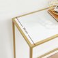 Konsolės stalas su plieniniu rėmu VASAGLE LNT026A10, aukso spalvos kaina ir informacija | Stalai-konsolės | pigu.lt