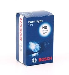 Bosch H9 12V 65W Pure Light kartoninė 1vnt kaina ir informacija | Automobilių lemputės | pigu.lt