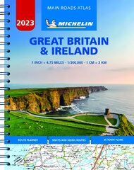 Great Britain & Ireland 2023 - Mains Roads Atlas (A4-Spiral) kaina ir informacija | Kelionių vadovai, aprašymai | pigu.lt