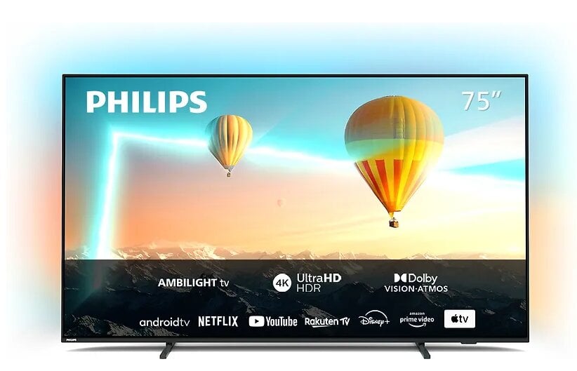 Philips HDR 75PUS8007/12 цена и информация | Televizoriai | pigu.lt