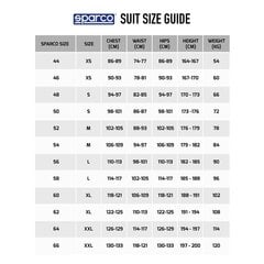 Lenktynių kostiumas Sparco Sprint Juoda Dydis 56 цена и информация | Мужские термобрюки, темно-синие, SMA61007 | pigu.lt