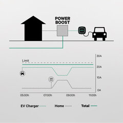 Аттенюатор мощности Power Boost Wallbox 65A/EM340 цена и информация | Выключатели, розетки | pigu.lt