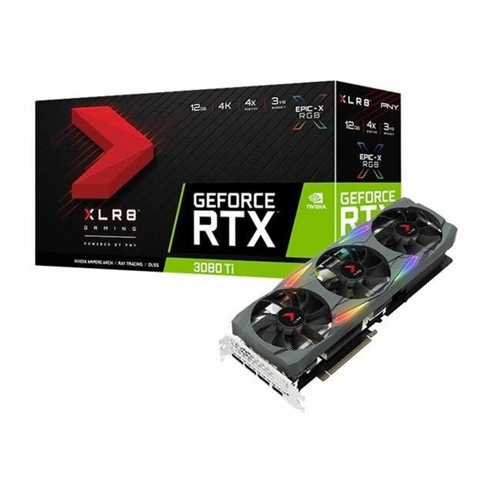 Vaizdo plokštė PNY GeForce RTX 3080 Ti XLR8, GDDR6X, 12 GB kaina | pigu.lt