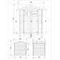 Timbela medinis sodo namelis/pastogė įrankiams M369+M369G kaina ir informacija | Sodo nameliai, malkinės, pastogės | pigu.lt