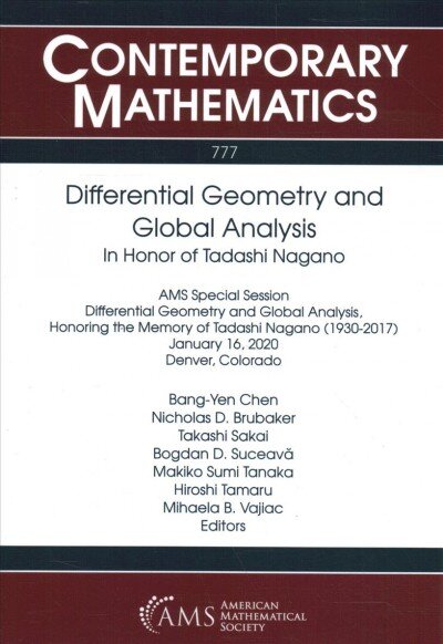 Differential Geometry and Global Analysis: In Honor of Tadashi Nagano цена и информация | Ekonomikos knygos | pigu.lt