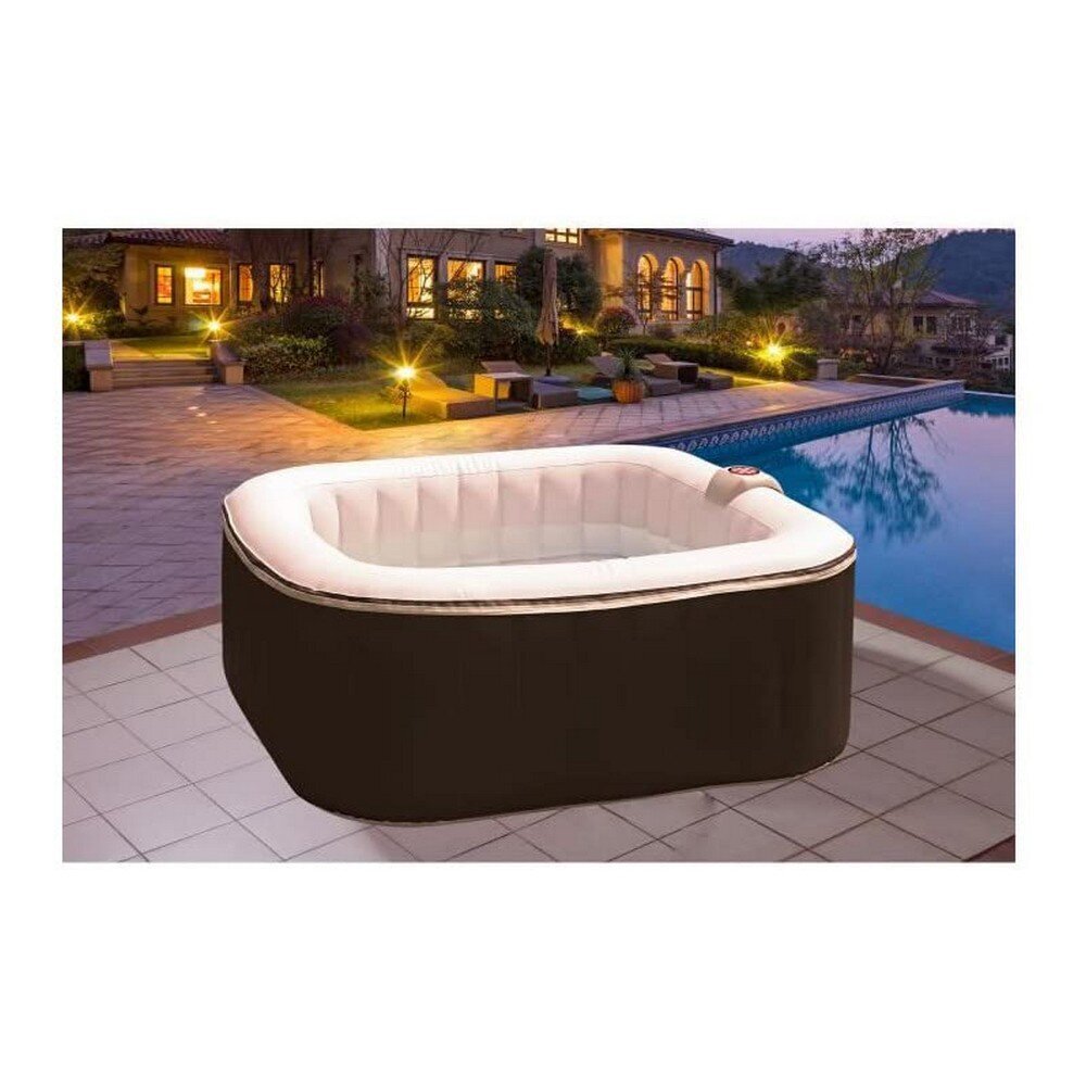 Pripučiamas SPA Sunspa Kvadratinis Juodas 4 asmenims (155 x 155 x 65 cm) kaina ir informacija | Baseinai | pigu.lt