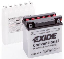 12V 9Ah 12N9-4B-1 135x75x139+- Exide kaina ir informacija | Moto akumuliatoriai | pigu.lt