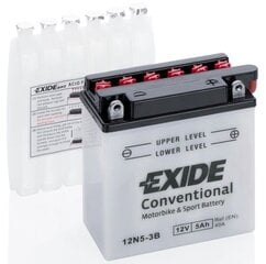 12V 5Ah 12N5-3B 120x60x130-+ Exide kaina ir informacija | Moto akumuliatoriai | pigu.lt