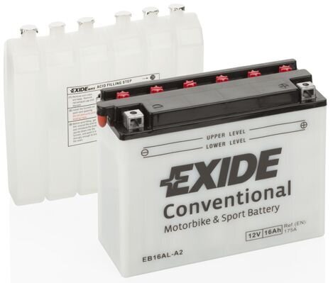 Akumuliatorius Exide 12V 16Ah YB16AL-A2 205x70x162-+ цена и информация | Moto akumuliatoriai | pigu.lt