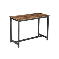 Pramoninio dizaino baro stalas Vasagle rudas kaina ir informacija | Virtuvės ir valgomojo stalai, staliukai | pigu.lt