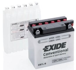 12V 8Ah YB7L-B 135x75x133-+ Exide kaina ir informacija | Moto akumuliatoriai | pigu.lt