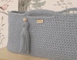 Kūdikio lova Moses krepšelis BOHO Rankų darbo su stovu - dark gray kaina ir informacija | Kūdikių lovytės | pigu.lt
