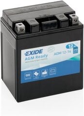 12V 12Ah AGM12-14 134x89x164-+ Exide kaina ir informacija | Moto akumuliatoriai | pigu.lt