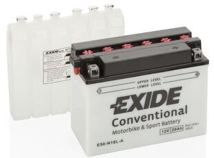 12В 20Ач Y50-N18L-A 205x90x162-+ Exide цена и информация | Мото аккумуляторы | pigu.lt