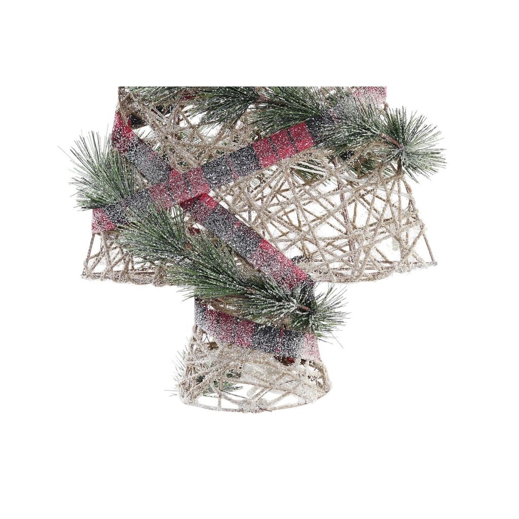 Naujametinė eglutė DKD Home Decor Natūralus Raudona Žalia Rotangas Sniegas (40 x 15 x 60 cm) kaina ir informacija | Kalėdinės dekoracijos | pigu.lt