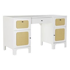 Письменный стол DKD Home Decor Ель Белый ротанг (140 x 50 x 76 cm) цена и информация | Компьютерные, письменные столы | pigu.lt