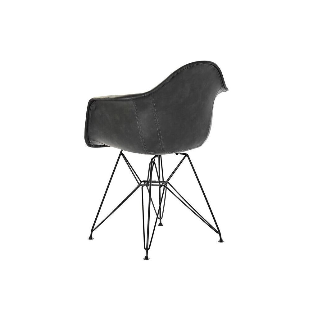 Kėdė DKD Home Decor, tamsiai pilka/juoda kaina ir informacija | Virtuvės ir valgomojo kėdės | pigu.lt