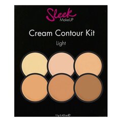 палитра Sleek Cream Contour Kit Средство, подсвечивающее кожу макияж Light цена и информация | Пудры, базы под макияж | pigu.lt