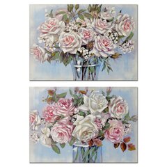 Dviejų dalių paveikslas Gėlės kaina ir informacija | Reprodukcijos, paveikslai | pigu.lt