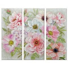 Картина DKD Home Decor, цветы Shabby Chic, 60 x 4 x 120 cм, 3 штуки цена и информация | Репродукции, картины | pigu.lt