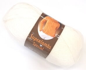 Пряжа для вязания NAKO Superlambs Special, цвет белый 208BT цена и информация | Принадлежности для вязания | pigu.lt