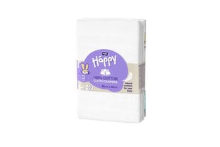 Хлопковые подгузники Happy, 80x80 см, 3 шт. цена и информация | Подгузники | pigu.lt