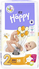 Подгузники Happy Mini, 2. размер (3-6 кг), 38 шт. цена и информация | Happy Товары для детей и младенцев | pigu.lt