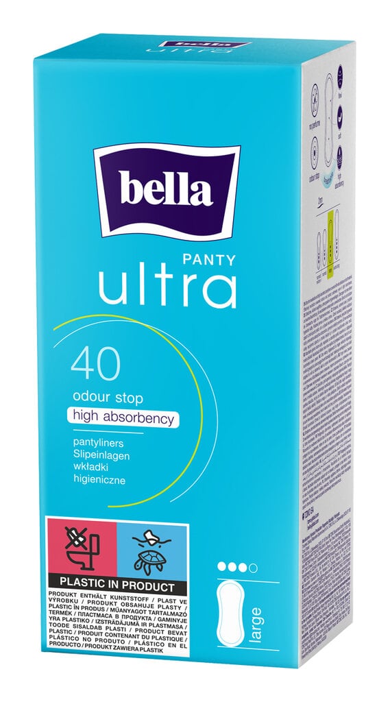 Kasdieniai įdėklai Bella Panty Ultra Large, 40 vnt. kaina ir informacija | Tamponai, higieniniai paketai, įklotai | pigu.lt