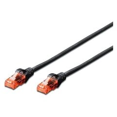 Жесткий сетевой кабель UTP кат. 6 Ewent EW-6U 1000 Mbit/s Чёрный цена и информация | Кабели и провода | pigu.lt