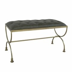 Foot-of-bed Bench DKD Home Decor Позолоченный Металл Кожа Зеленый Металлик (90 x 38 x 48 cm) цена и информация | Полки для обуви, банкетки | pigu.lt