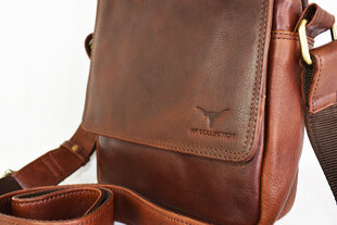 Мужская сумочка из натуральной кожи Money Kepper, коричневая цена и информация | Мужские сумки | pigu.lt