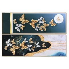 Картина DKD Home Decor Бабочки, 180 x 3 x 60 см (2 шт.) цена и информация | Репродукции, картины | pigu.lt