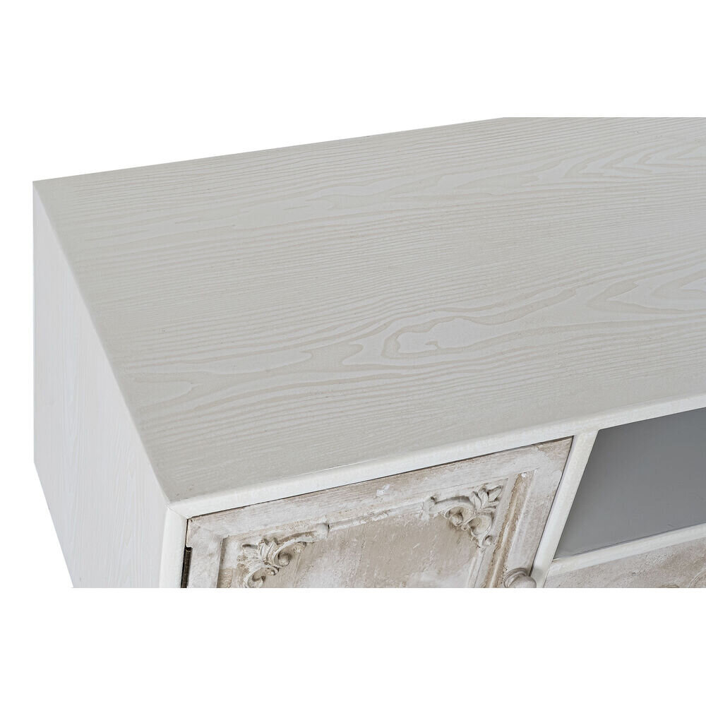 Tv Staliukas DKD Home Decor, baltas/smėlio spalvos kaina ir informacija | TV staliukai | pigu.lt