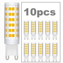 LED лампочки в упаковке 10 шт. G.LUX GR-LED-G9-8W 4000K цена и информация | Электрические лампы | pigu.lt