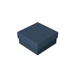 Mėlyna dėžutė su dangteliu M dydis. Baltas vidus kaina ir informacija | Dovanų pakavimo priemonės | pigu.lt