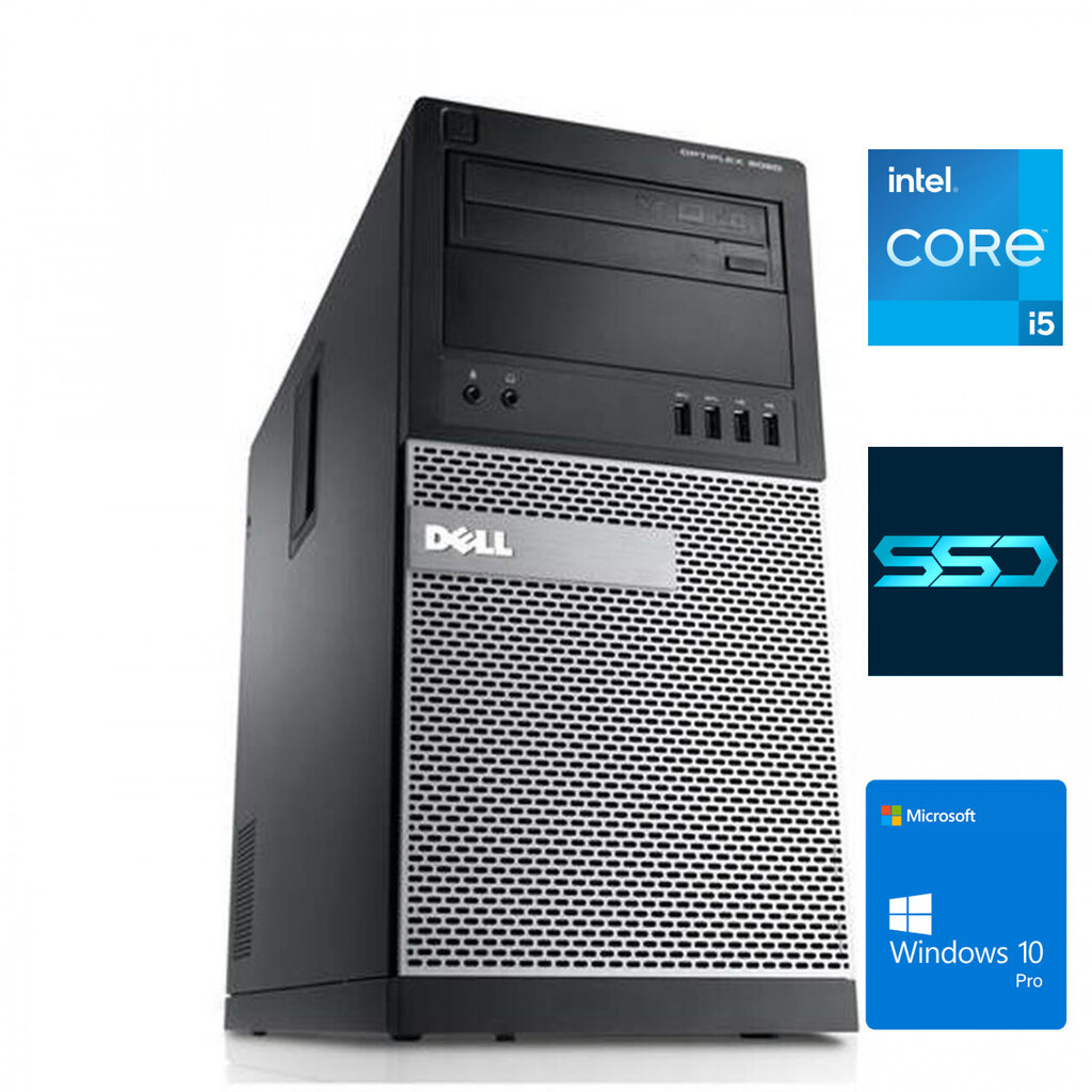 Dell 7020 MT i5-4570 8GB 480GB SSD 1TB HDD Windows 10 Professional kaina ir informacija | Stacionarūs kompiuteriai | pigu.lt