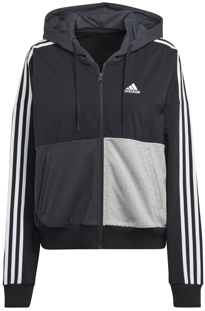 Džemperis moterims Adidas W Cb B Fz Hodie Grey Black HC8833 kaina ir informacija | Sportinė apranga moterims | pigu.lt