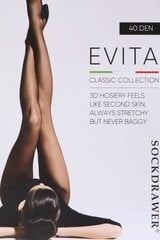 Pėdkelnės moterims Evita, juodos, 40 DEN kaina ir informacija | Pėdkelnės | pigu.lt