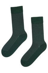 Мужские костюмные носки тёмно-зелёного цвета из вискозы с узором в виде верёвок NEEMO цена и информация | Мужские носки | pigu.lt