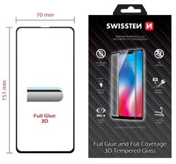 Swissten Ultra Durable Full Face Tempered Glass Защитное стекло Apple iPhone 14 Черное цена и информация | Защитные пленки для телефонов | pigu.lt