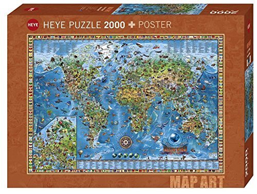 Dėlionė Heye Map Art Nuostabus pasaulis, 2000 d. цена и информация | Dėlionės (puzzle) | pigu.lt