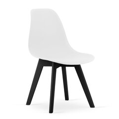 4-ių kėdžių komplektas KITO, balta/juoda kaina ir informacija | Virtuvės ir valgomojo kėdės | pigu.lt