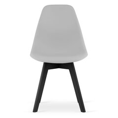 4-ių kėdžių komplektas KITO, pilka/juoda kaina ir informacija | Virtuvės ir valgomojo kėdės | pigu.lt
