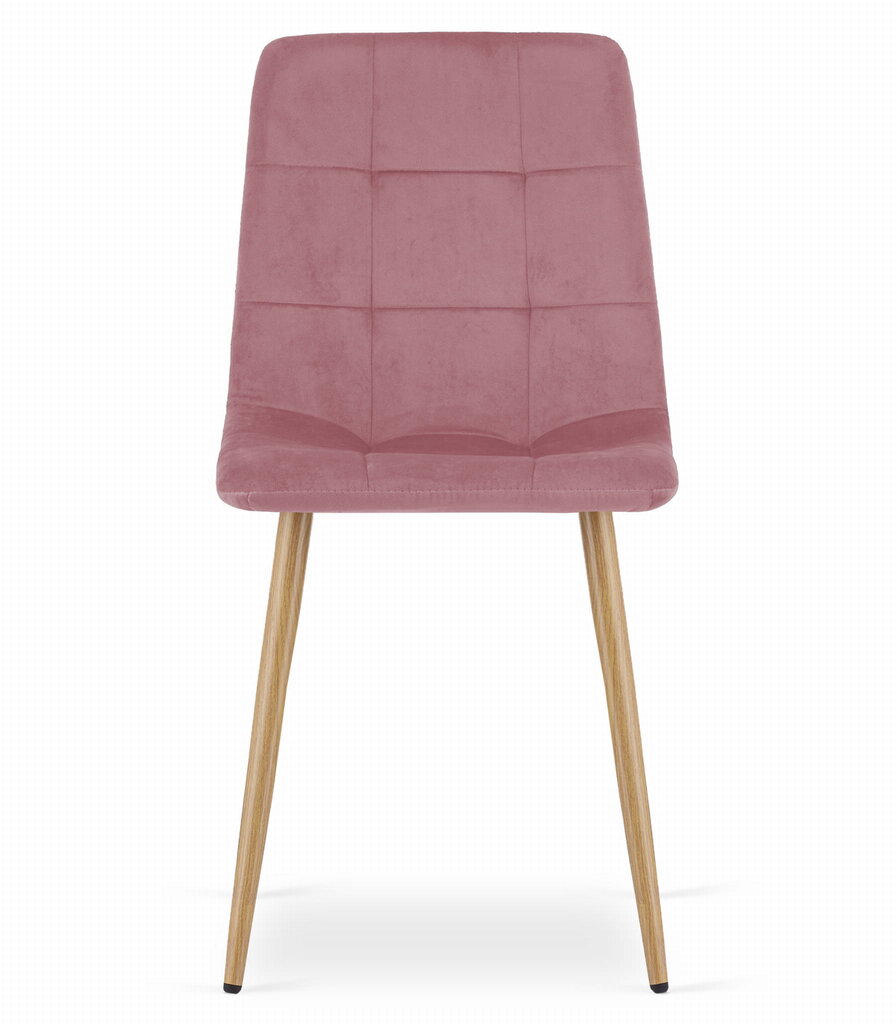 4-ių kėdžių komplektas KARA, rožinis kaina ir informacija | Virtuvės ir valgomojo kėdės | pigu.lt