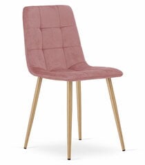 4-ių kėdžių komplektas KARA, rožinis kaina ir informacija | Virtuvės ir valgomojo kėdės | pigu.lt